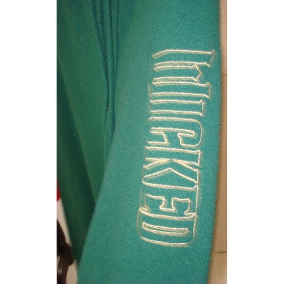 NWT Womens XL Wicked Elphaba Graphic Cardigan Pants Set Wide Leg Green Sweater - Picture 5 of 8